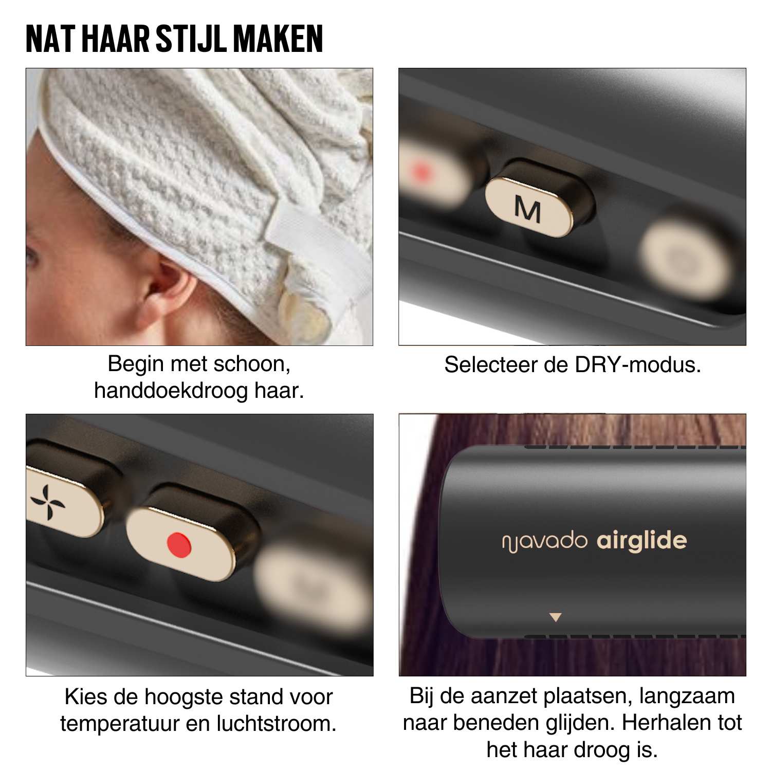 Airglide Wet-to-Dry stijltang