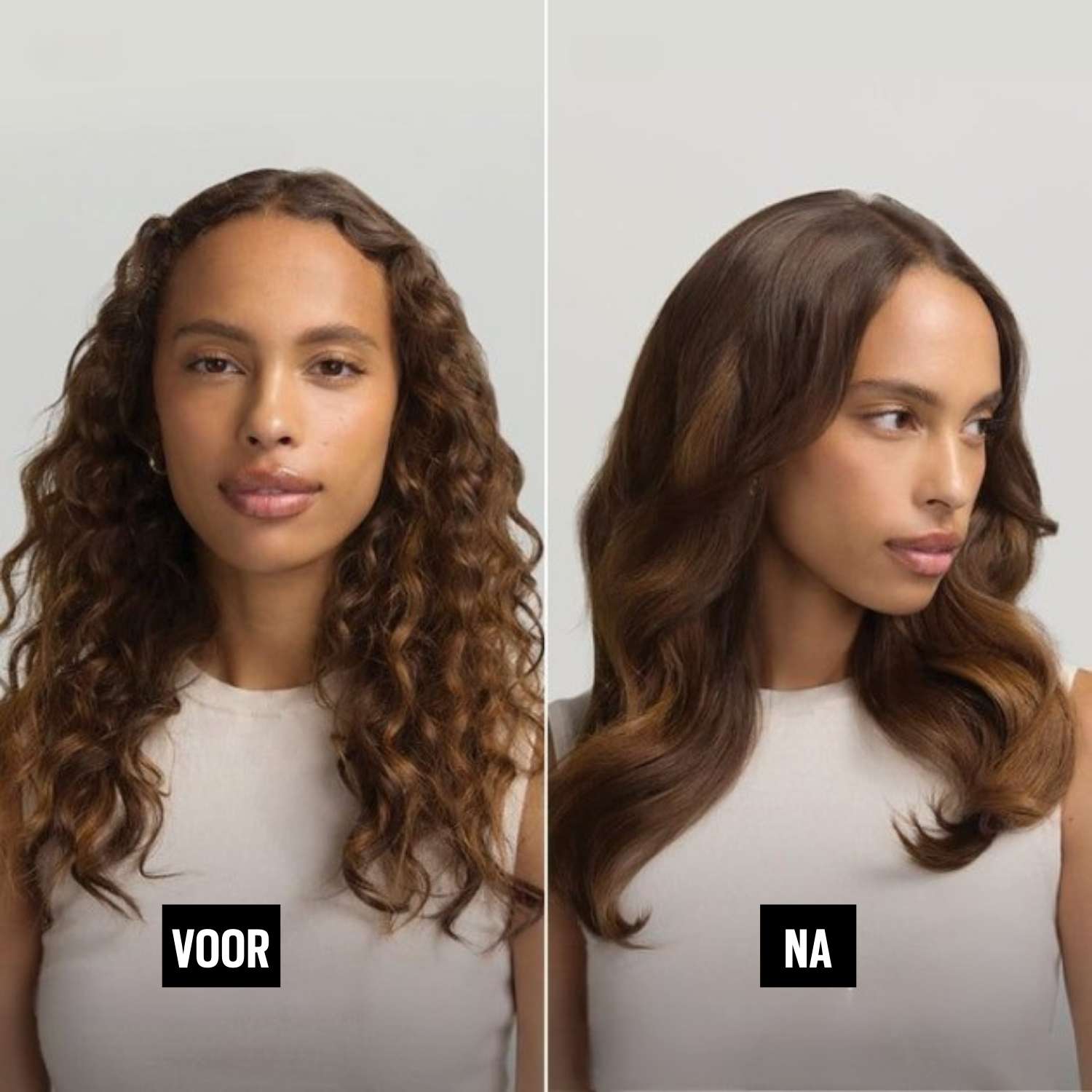 Resultaat Grote Volumeborstel Navado Easystyler Pro - Voor en Na