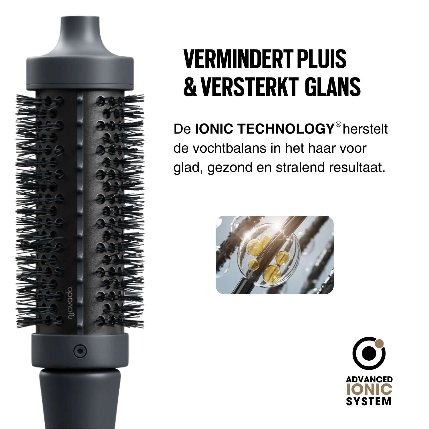 Warmluftbürste mit Ionentechnologie