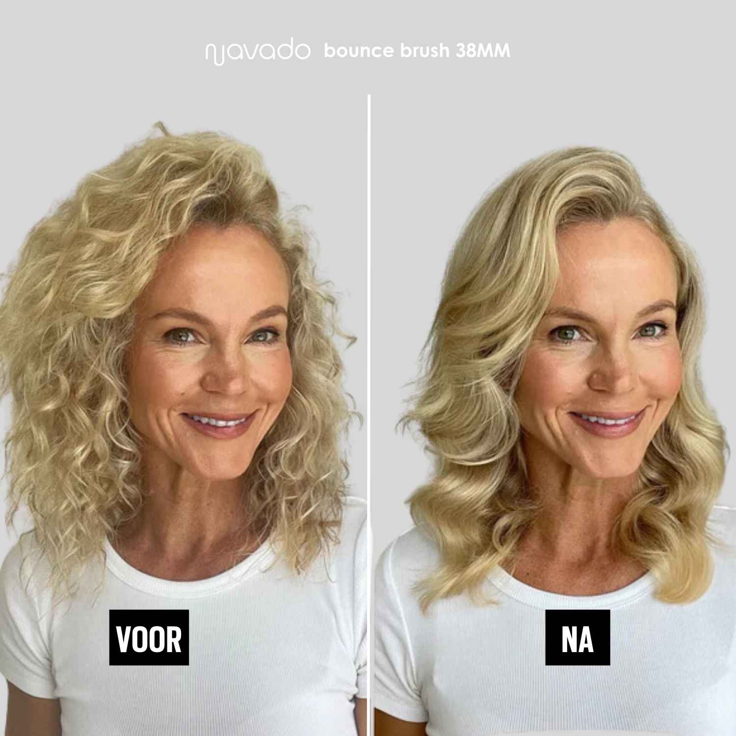 Navado bounce brush voor en na resultaten
