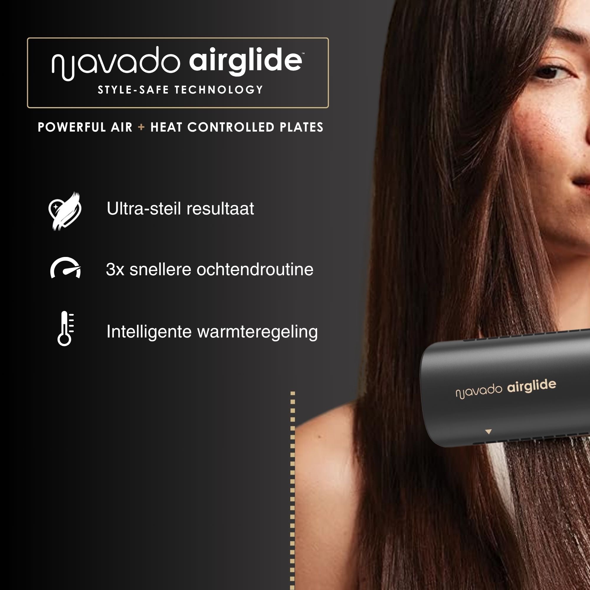 Airglide Wet-to-Dry stijltang